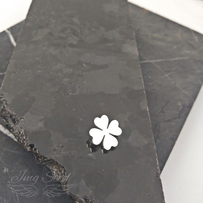 Charms do bransoletki srebrna koniczynka