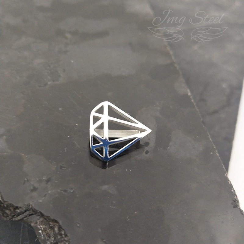 Charms do bransoletki srebrny diament