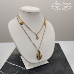 Podwójny naszyjnik z muszlą