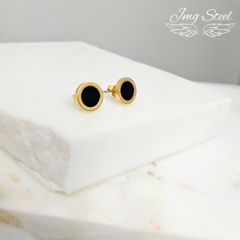 Kolczyki z akrylowym oczkiem