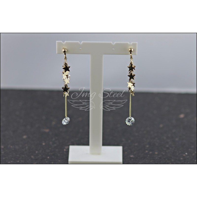 Klipsy gwiazdki z cyrkonią